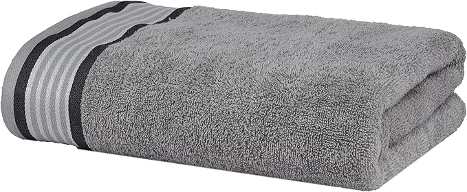 CASA COPENHAGEN He & She 2 Pieces Large Bath Sheet Set- Pine Grey + Grey Violet, 550 GSM, Designed in Denmark Made of Soft Egyptian Cotton for Bathroom, Kitchen & Shower