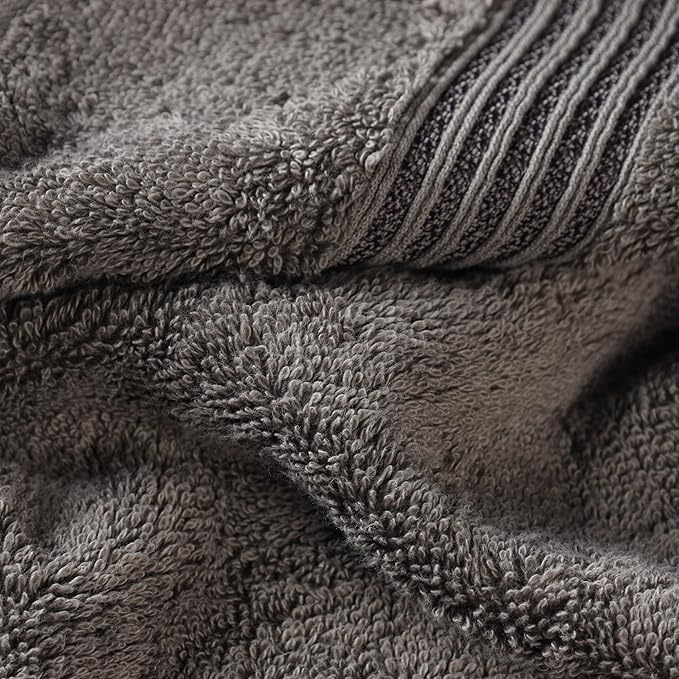 Superior Egyptian Cotton Face Towel/Washcloth Set, Small Towels for Home Bathroom, Master, Guest Bath, Decor Essentials, Quick Dry, Absorbent, Spa, Hotel, Resort, Adult, Kids, Set of 10, Charcoal