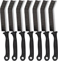 7 Pcs Hard Bristle Crevice Cleaning Brush Set - for Grout, Tight Spaces & Gap Cleaning, Deep Reach Narrow Scrubber Tools for Bathroom Tiles, Kitchen Sink, Window Tracks & Car Vents, Home Essentials