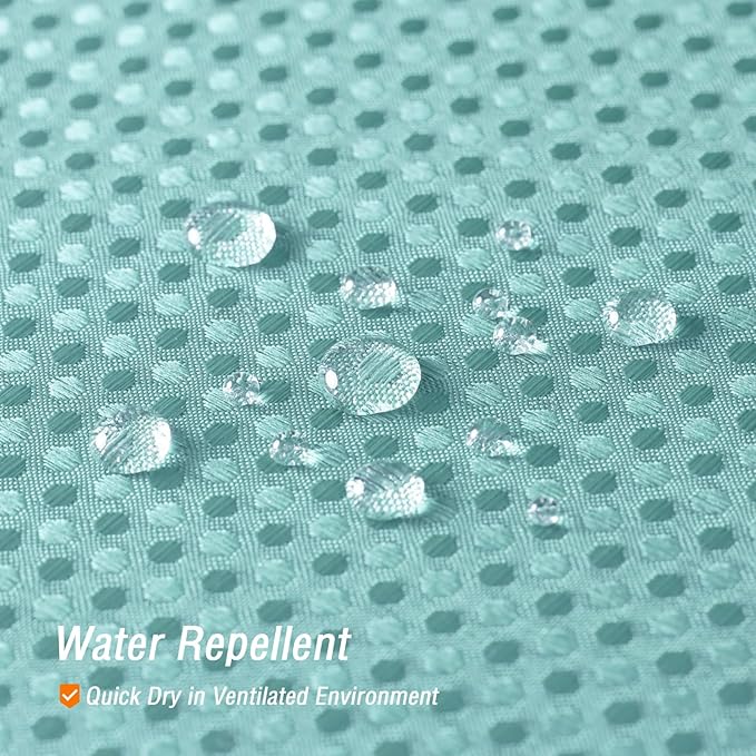 Gibelle Small Stall Shower Curtain 36 x 72, Narrow Half Waffle Weave Textured Fabric Shower Curtain for Bathroom, Water Repellent, Machine Washable, Teal
