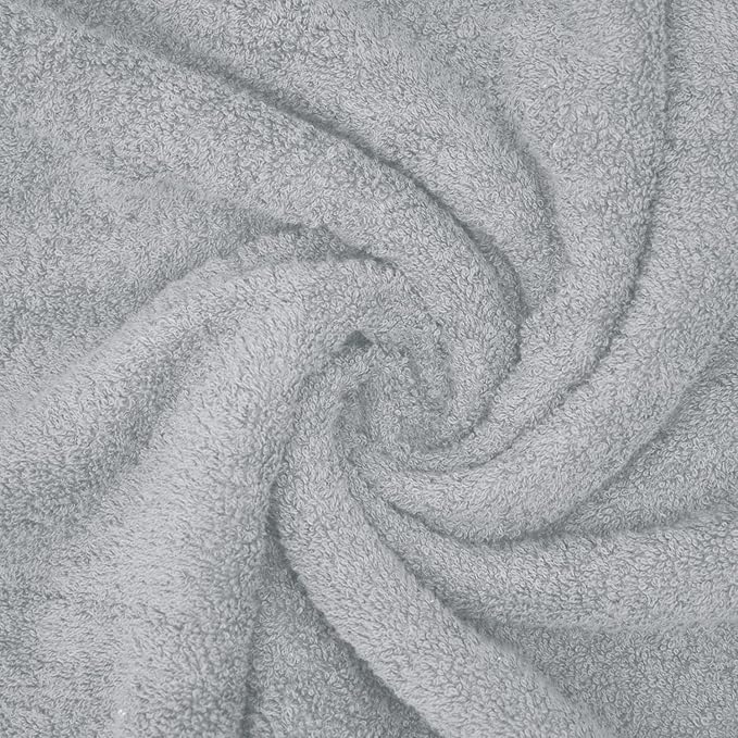 DAN RIVER 2 Pack Luxury Bath Sheets 35x70, 600 GSM, Soft & Quick Dry 100% Ring Spun Cotton Towels Ideal for Hotels, Spas, Gyms & Salons Extra Large, Silver