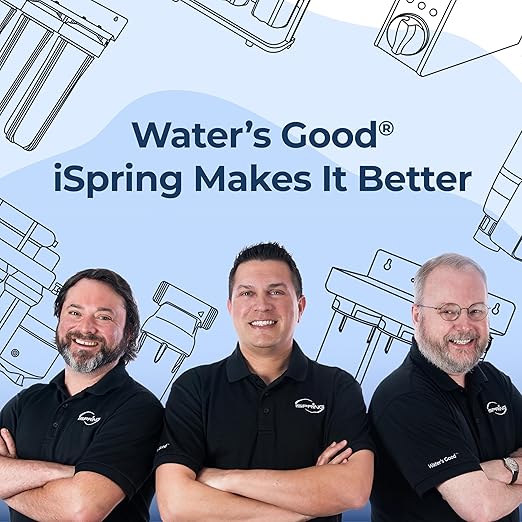 iSpring Whole House Water Filter System, Reduces Lead, Scale, Chlorine, Chloramine, 3-Stage Whole House Water Filtration System, Model: WGB32B-KDS