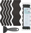 Non Slip Bathtub Stickers Set of 30, Bath Stickers Non Slip with Premium Scraper, Safety and Waterproof Bath Tub Slip Stickers for Bathtub, Shower, Pool, Ladder (Black)