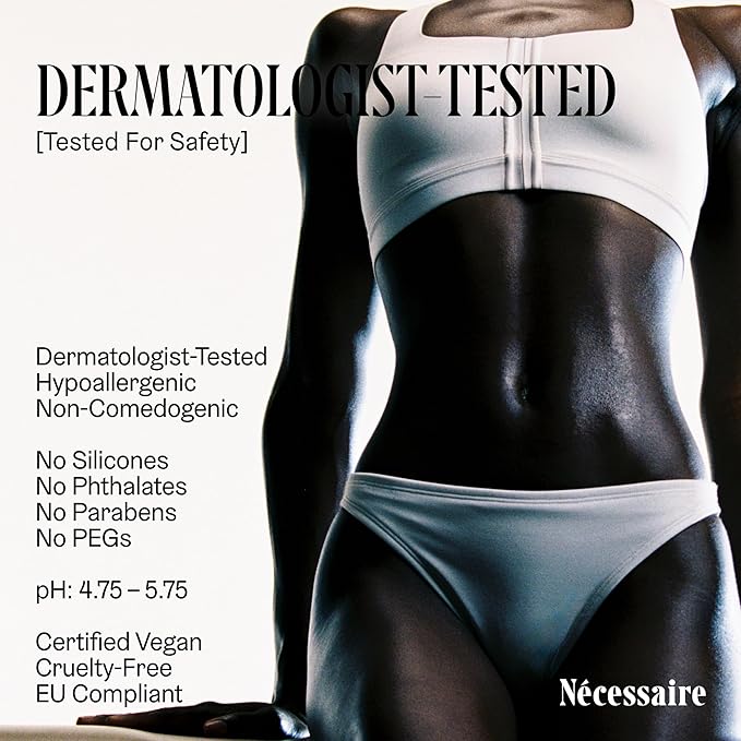 Nécessaire The Body Lotion with Pump – Hinoki Scented Body Moisturizer with Peptides, Niacinamide, Vitamins C/E & Omega 6/9 – Skin-Firming Daily Hydration – Dermatologist-Tested, Vegan – 15.2 oz