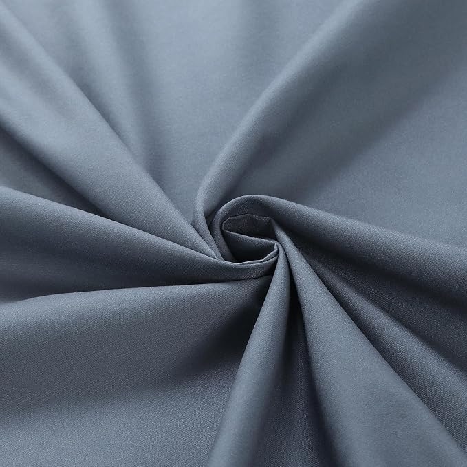 Long Fabric Shower Curtain, Grey Ombre Microfiber Cloth Shower Curtains for Bathroom, Modern Waterproof Bathroom Curtains, 72" W x 78" H