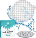 25 Pack, Disposable Shower Drain Hair Catcher Mesh Stickers