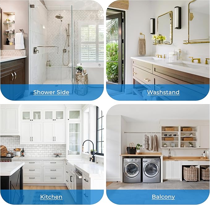 FerdY 2-Pack 10" Brushed Nickel Recessed Corner Shower Shelf, for Tiled Bathroom Walls, Floating Shower Shelf, 304 Stainless Steel Shower Caddy Storage Shelves, No Drilling Required, Irregular Diamond