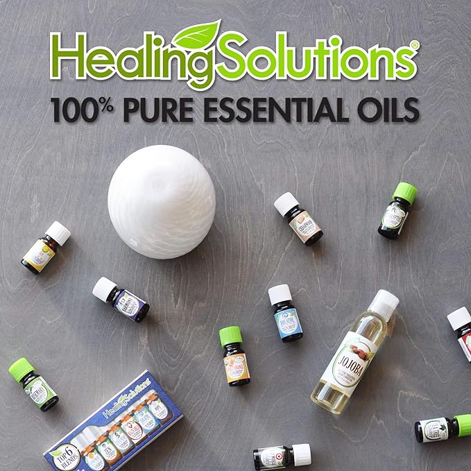 Healing Solutions Sleep Essential Oils for Diffuser, Relaxation, Organic, Pure & Undiluted Dream Aromatherapy - 1 oz (30 ml) Essential Oil Blend