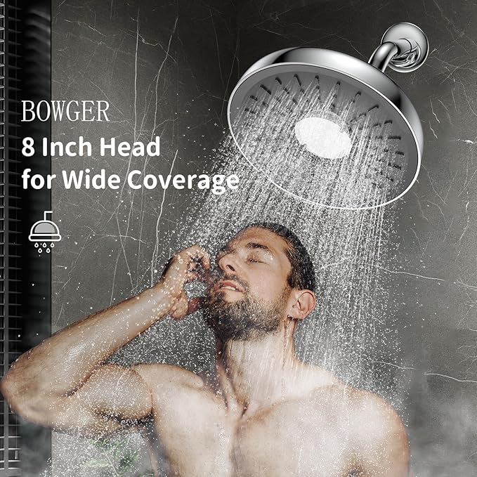 2-Pack Shower Filter Replacement for 8" Fixed Rain Shower Head- Water Softener Filter Cartridge for Hard Water - Remove Chlorine and Heavy Metals