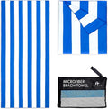 Elite Trend Quick Dry Towel Large 63x31 Inch - Microfiber Beach Towel - Perfect for Beach, Travel, Swimming, Pool, Yoga, Hiking, Camping - Lightweight, Fast Drying, Compact for Adults (Cabana Blue)