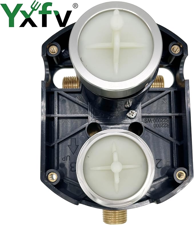Universal Shower Valve, Suitable for Delta Diverter Valve R22000 MultiChoice, Pressure Balance Rough-In, 3/6-Way Integrated Diverter, Brass, Chrome