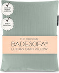 BADESOFA® Luxury Bath Pillow S - Ultra Comfortable & Quick-Drying Bath Back Pillow - Washable Full Body Bath Pillow for Bathtub - Therapeutic Head and Neck Support - Luxury Spa Cushion in Green