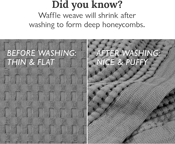 GILDEN TREE Waffle Bath Sheet Quick Dry Towel, Thin Luxury Bath Towels, 40x80 Large Bath Towels 2 Pack Bath Sheets, Modern Style (Slate)