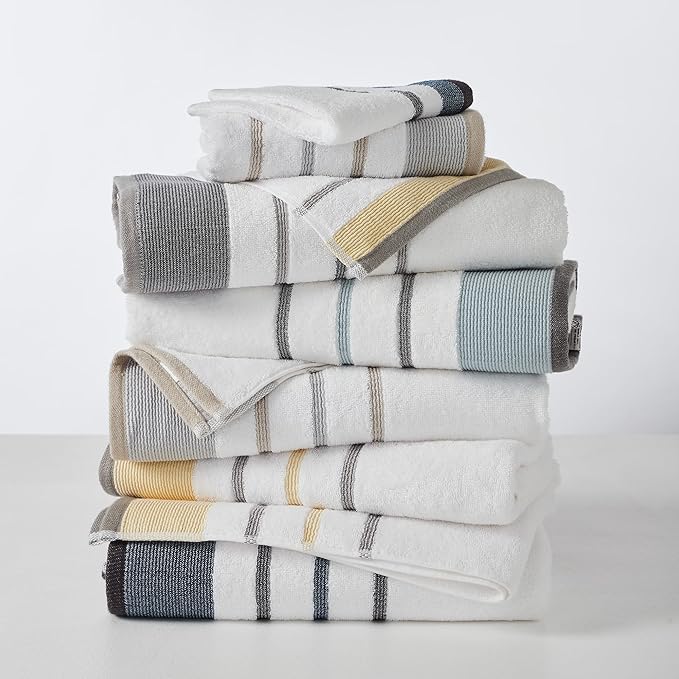 Great Bay Home Decorative Oversized Bath Sheet Set - Luxury Cotton 2 Pack 68x35 Extra Large Towels - Luxurious, Ultra-Soft, Durable Towels for Bathroom Decor (Dark Grey/Light Grey)