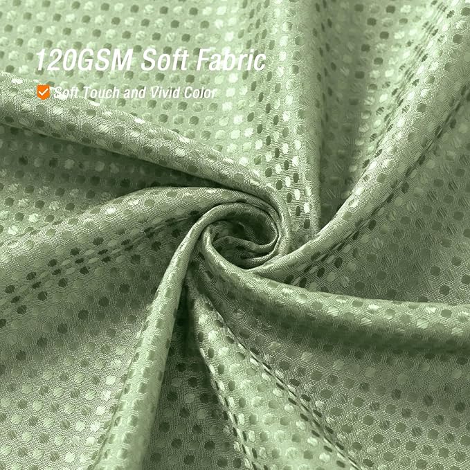 Gibelle Sage Green Shower Curtain, Waffle Weave Textured Fabric Shower Curtain for Bathroom - Soft Cloth & Hotel Spa Luxury, Water Repellent, Machine Washable, 72X72, Sage Green