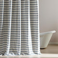 SLEEP ZONE Shower Curtain Liner, Waffle Shower Curtains for Bathroom, Heavy Duty Thick Fabric Shower Curtains - 285GSM Luxury Weighted Polyester Bath Curtain, 72" × 72" (Blue)