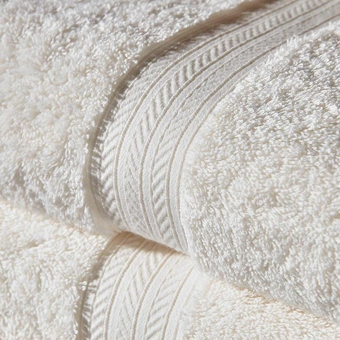 Christy Renaissance 6 Piece Towel Set | Parchment Off-White | 100% Egyptian Cotton | Luxuriously Soft and Super Absorbent | 675 GSM | 2 Bath Towels 2 Hand Towels 2 Face Cloths