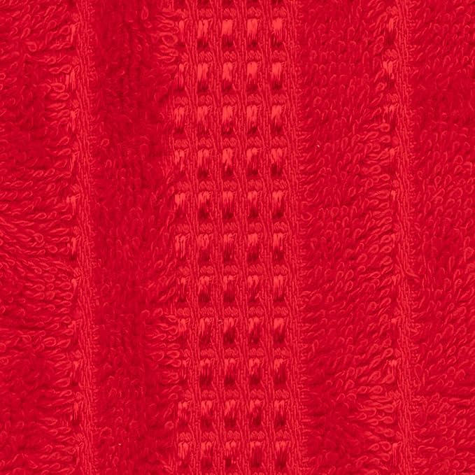 Melissa Linen, Soft Washcloths Set of 4 100% Turkish Cotton Small Hand Towels for Bathroom, Face, Kitchen and Body, 12" x 12" Quick Dry, Absorbent Wash Cloths - Red Washcloths