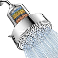 FEELSO Filtered Shower Head, High Pressure 6 Spray Modes Shower Head with Filters for Hard Water Remove Chlorine, Improves Skin & Hair, Rain Showerhead with One-Click Filter Change Design
