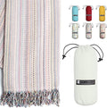 BAY LAUREL Turkish Beach Towel with Travel Bag 39 x 71 Quick Dry Sand Free Lightweight Large Oversized Towels Light