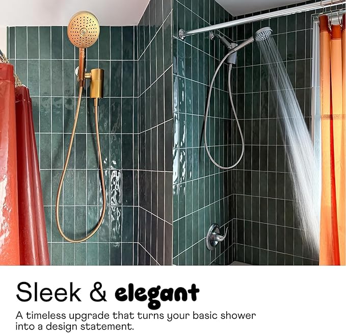 Sproos! - Handheld Showerhead with Filter Set, High Performance Filtration System for Healthier Hair and Skin, Extra Long 70 Inch Hose, 3 Customized Spray Functions, Pink