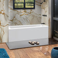 Fine Fixtures Acrylic, Fiberglass Alcove Soaking Bathtub with Integral Apron Front - Drain Included (60" x 36", Right Hand, White)
