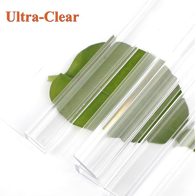 Frameless Shower Door Seal Strip 2 Pack x 39 Inch MD Glass Shower Door Bottom Seal Side Seal Strip Door Sweep for 3/8" Glass Ultra-Clear Polycarbonate Stop Shower Leaks Create A Water Barrier