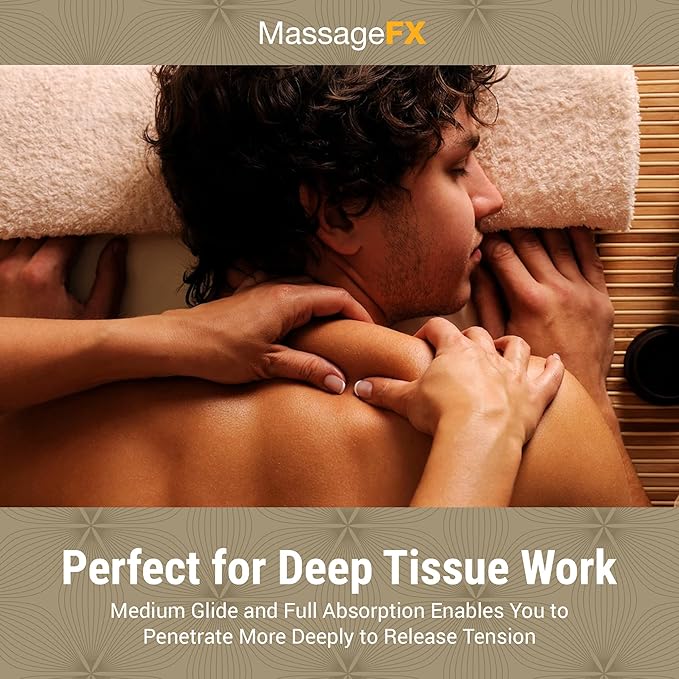 Massage FX Unscented Massage Lotion, 1 Gallon - Soothing Formula Provides Smooth Extended Glide - Non Sticky Formula Easy Glide Smooth Touch with Natural Botanicals for Ultra Spa Experience