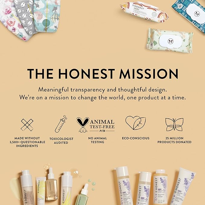 The Honest Company 2-in-1 Cleansing Shampoo and Body Wash Face Lotion Bundle Gentle for Baby Naturally Derived Sweet Almond Nourish 18.5 fl oz