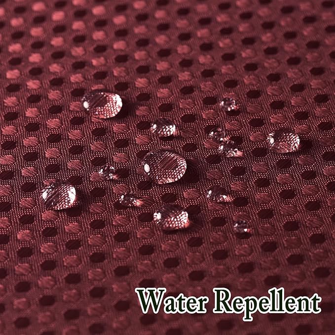 Gibelle Stall Small Shower Curtain 36x74, Waffle Weave Shower Curtain with Snap-in Fabric Liner Set, No Hooks Needed, Hotel Style with Mesh Top Window, Burgundy