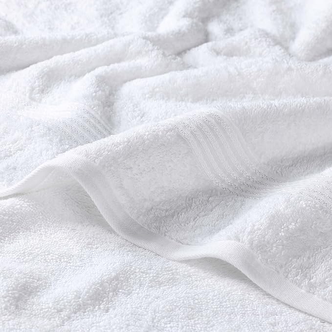 Superior Egyptian Cotton 8-Piece Hand Towel Set, Towel Basics For Quick Dry, Absorbent Small Towels, Facial, Spa, Kitchen, Bathroom Essentials, Apartment, Guest Bath, Soft, Washcloth, White