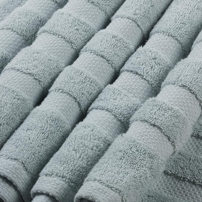 SOFE H&L | Olea Luxury Turkish Cotton Bath Towel Set of 1 : 1 Jumbo Bath Towel - Light Blue | Premium, Soft, Durable, Absorbent | XL Bath Towels Oversized