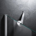 Frameless Shower Door Support Bar, Stainless Steel Wall-to-Glass Support Arm to Fixed Shower Glass Panel, for 1/4"-3/8" (6-10 mm) Door, 180° Pivot & Stow-Flat Mode (Brushed Nickel, 15.8-inch(400mm))