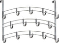 LYNK Professional® Home™ Over Door Hooks Rack - 14 Hook Over Door Hanger - Over Door Towel Rack - Hanging Towels or Clothes - Bathroom, Bedroom or Laundry Room - Lifetime Ltd. Warranty - Platinum