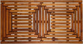 Nordic Style Teak Shower, Bath and Spa Mat | Indoor + Outdoor Use | Non-Slip Wood Platform | Spa, Sauna, Pool, Hot Tub | Luxury Decor | Framed Oiled Finish (40" x 20")