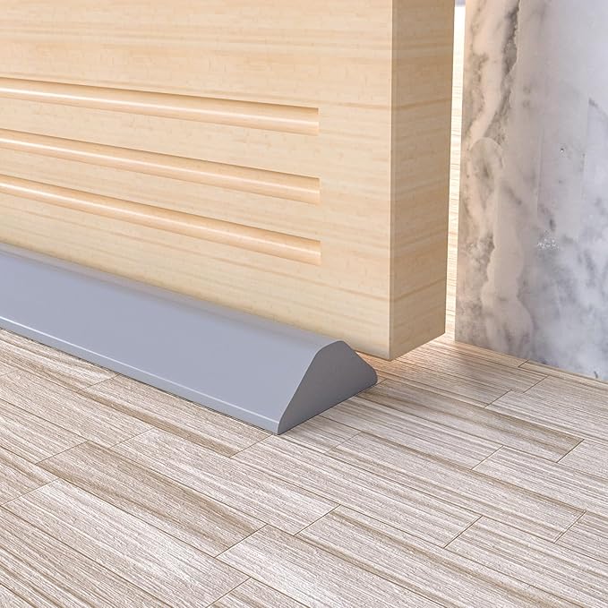 Collapsible Shower Threshold Water Dam, Shower Door Water Dam Barrier, Dry and Wet Separation Door Dam Water Stopper Kitchen Shower Threshold Silicon Water Blocker(98Inch)