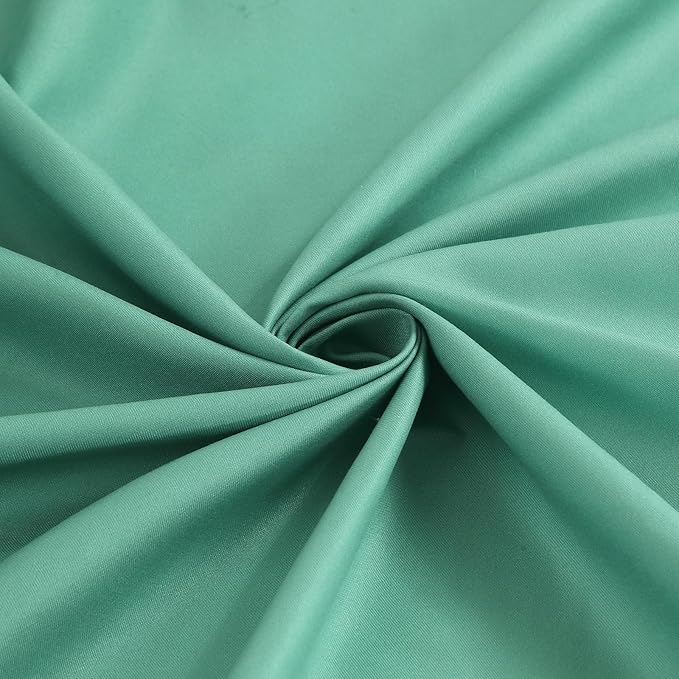 90 Inch Fabric Shower Curtain, Extra Long Green Ombre Cloth Shower Curtains for Bathroom, 72" W x 90" H