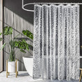 UFRIDAY 72x75 Inch Shower Curtain Liner,EVA Waterproof Heavy Duty Shower Liner with 3 Big Weighted Magnets,Clear 3D Pebbles Bath Curtain for Home and Hotel
