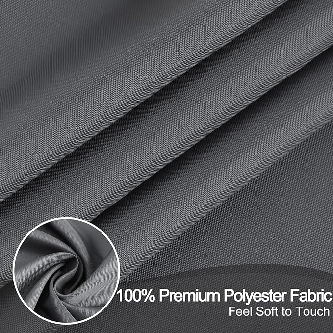 AooHome Extra Long Shower Curtain 72 Width x 84 Height Inch, Solid Fabric Shower Curtain Liner for Hotel, Waterproof, Dark Grey
