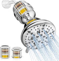 Cobbe Luxury Double Filtered Shower Head, High Output 16+20 Stages – 99% REMOVAL Shower Filters for Hard Water Removes Chlorine and Harmful Substances, 7-Model Setting Spray, Chrome