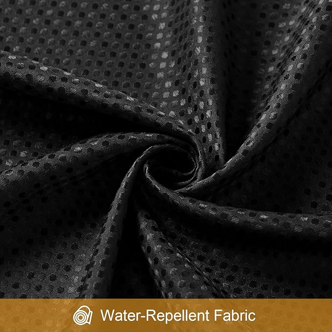 3 in 1 Extra Long Shower Curtain Set-72 W x 84 H, Black Waffle and PEVA Liner Set with 12 Stainless Steel Hooks, Waterproof Fabric for Bathroom