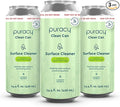 Puracy Multi-Surface Cleaner Clean Can - Plant-Powered Everyday Surface Cleaner - Natural All Purpose Cleaning Solution As Seen on TikTok (Green Tea & Lime, 3 Pack Refill)