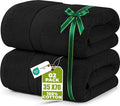 Utopia Towels - Luxurious Jumbo Bath Sheet 2 Piece - 600 GSM (35X70 Inches) 100% Ring Spun Cotton - Highly Absorbent and Quick Dry Extra Large Bath Towel - Super Soft Hotel Quality Towel (Black)