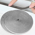 2Pack MILEQEE Door Brush Seal, 66Feet Total, Felt Pile Weather Stripping for Doors, Weather Strip for Windows Cabinet, Self Adhesive Draft Blocker, Dust Stopper Sliding Door Seal Winter, Grey 20m