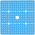 Large Square Shower Mat Non Slip 27x27 Inch, Square Bath Mat Tub Mat for Inside Shower Bathroom Floor, Shower Stall Mats With Big Suction Cup Drain Holes, Easy Washable, BPA-Free, Clear Blue