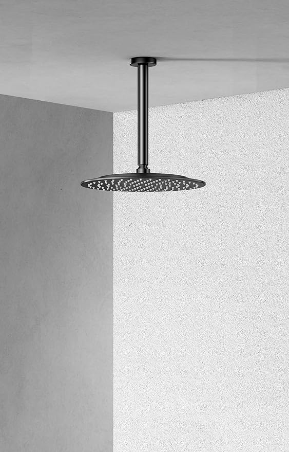 VBFF-Shower Head,rain shower head, 8 inch- Round Shower Head, 1.8 GPM Flow Rate, rainfall showerhead,VBFF11 (Matte Black)