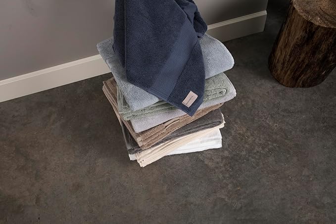 Maisonette Elegance 100% Organic Cotton Turkish Bath Sheets - Soft Absorbent Oversized Bathroom Towels - Ideal Quick Dry Extra Large Luxury Towel Set for Shower (35" x 70", 2 Pack) - Dark Grey (Stone)