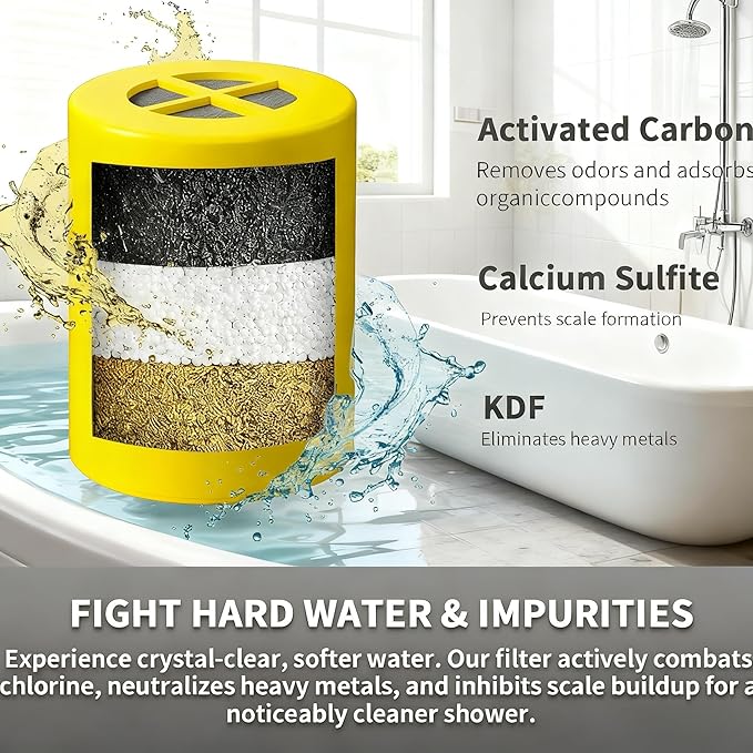 Shower Filter Replacement Compatible With Afina Filtered Showerhead & Shower Filter,for Hard Water Remove Chlorine And Other Impurities,1Pack