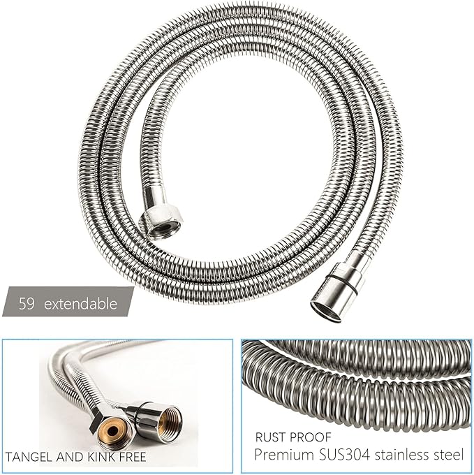 Lordear Rain Shower System 12 Inch Wall Mounted Shower Faucet Set, Brushed Nickel Stainless Steel Shower Head with Handle Set and Brass Valve Brushed Nickel 12" Shower Head
