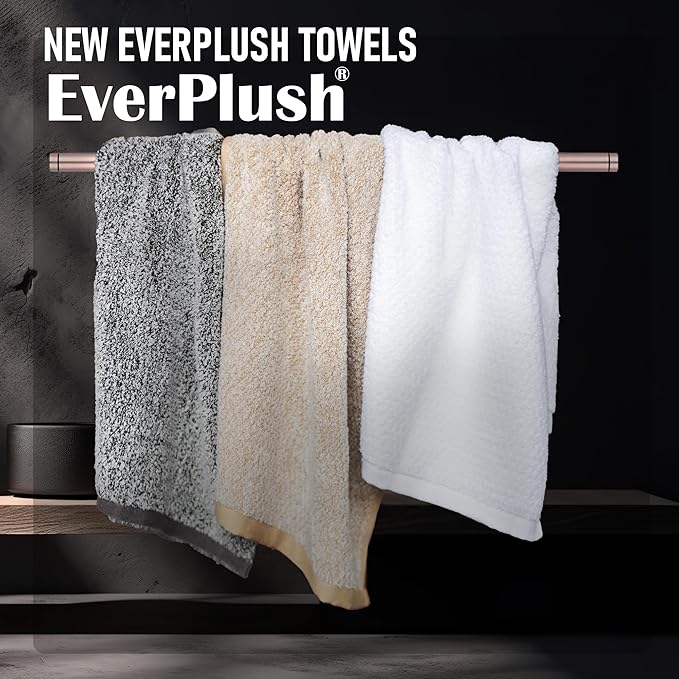 Everplush Diamond Jacquard 6 Pieces Bath Towel Set, Luxury Super Soft Oversized everplush Towels, Highly Absorbent everplush Diamond Jacquard Quick Dry Bath Towel for Lavender Towels Bathroom Sets